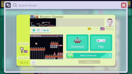 Super Mario Maker - Viewer Levels - Name: "Wigglers (Speedy)" - ID: 9C2C-0000-0179-1DCC