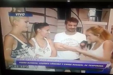 Pedro, Lourdes y Cande en Telenoche Doce (video de amorxpepeypau) - 20 de Enero