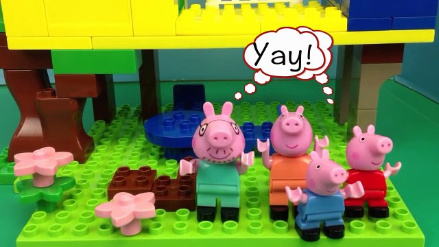 Peppa Pig Blocks Mega Treehouse Playground Construction Set + Duplo Lego Spiderman Stop Mo