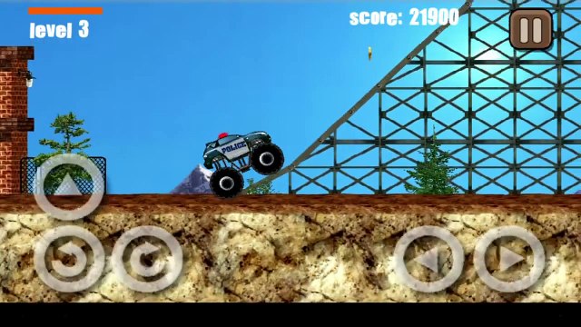 Играем полицейской машиной. Монстр Трак. Игры Монстр Трак.