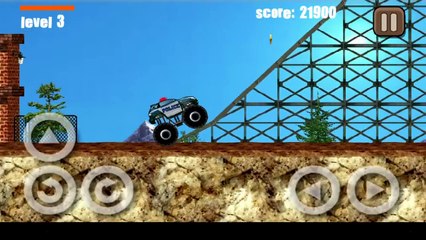 Играем полицейской машиной. Монстр Трак. Игры Монстр Трак.