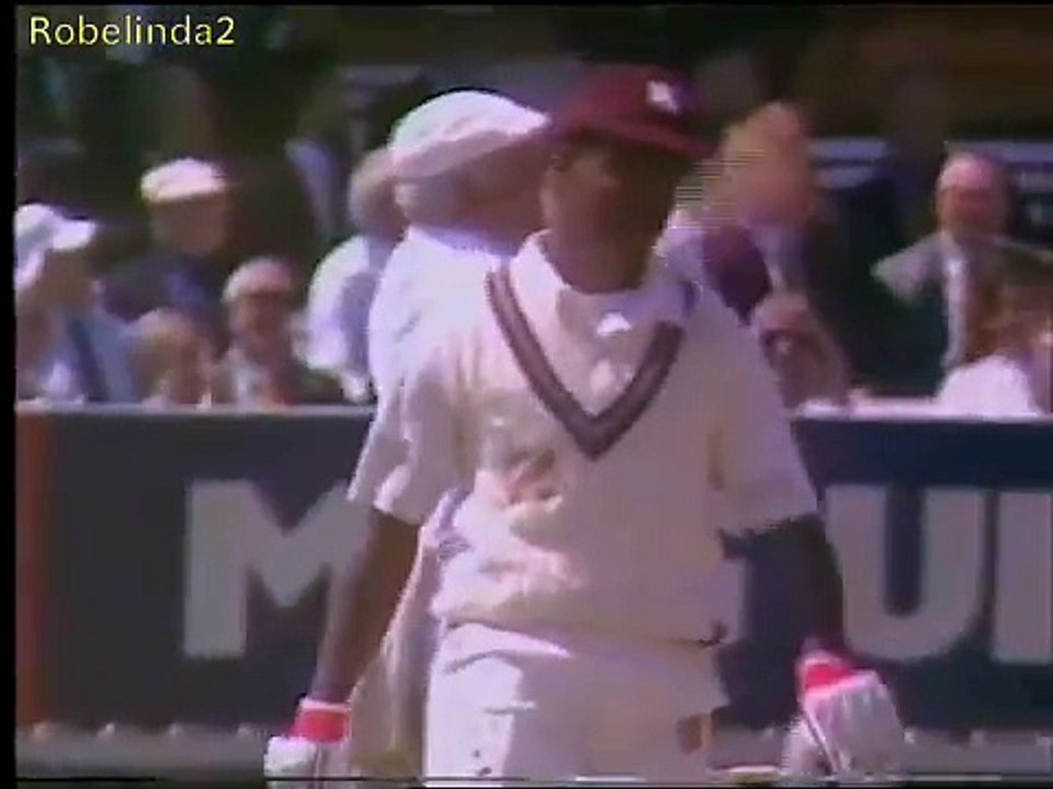 1991 Brian Lara & Viv Richards batting together.Rare cricket video