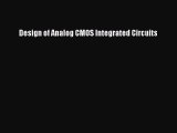 [PDF Download] Design of Analog CMOS Integrated Circuits [PDF] Online