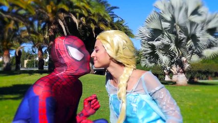 Spiderman vs Venom vs Frozen Elsa - Spiderman Dream in Real Life - Superheroes Movie