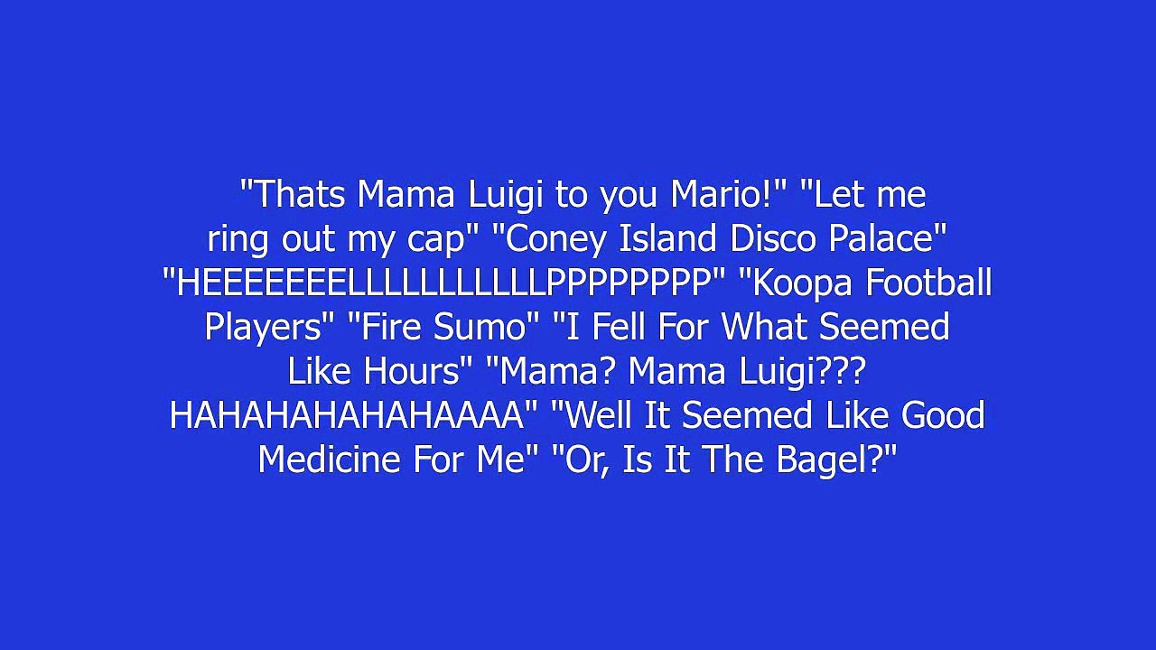 mama luigi meaning and pronunciation