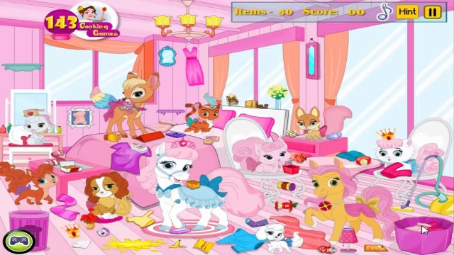 Игра : Уборка в комнате Королевских Питомцев|The game for girls: Cleaning room Royal Ferrets