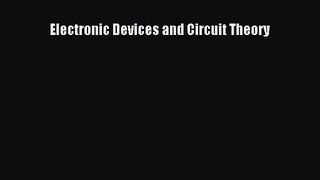 Electronic Devices and Circuit Theory [Read] Full Ebook