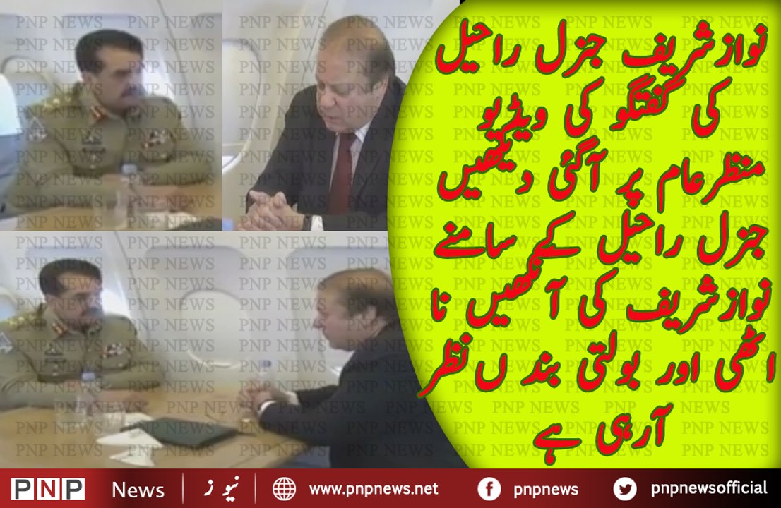 Exclusive Video of Nawaz Sharif and General Raheel Talking to Each Other in Plane | PNPNews.net