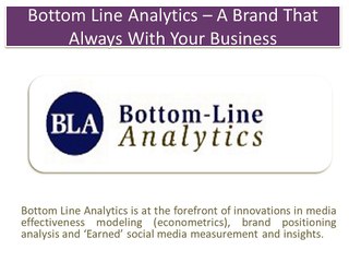 Bottom Line Analytics – A Brand That Always
