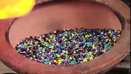 Amazing Birth of Hand Blown Glass Pitcher