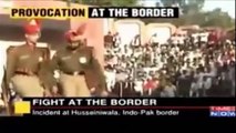 Fight Between Pakistan Rangers Jawan And BSF During Wagha Border Prade