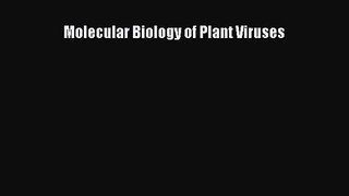 PDF Download Molecular Biology of Plant Viruses PDF Full Ebook