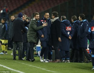 Roberto Mancini accuses Napoli manager Maurizio Sarri of homophobic slur during dramatic Coppa Italia touchline bust-up