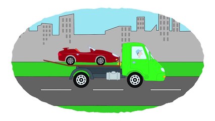 Мультик - Раскраска. Учим Цвета - Мультфильмы про машины и технику - Эвакуаторы