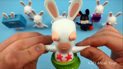 2015 MCDONALD\'S RABBIDS INVASION SET OF 9 HAPPY MEAL TOYS REVIEW MEXICO BRAZIL CAJITA FELIZ MCLANC