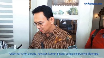 Ahok: Semua Kawasan Pinggir Sungai Bongkar Aja Deh
