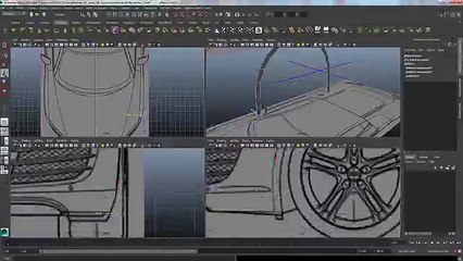 Audi R8 Modeling Tutorial Maya 2014 Clip1-1