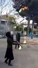 Muslim Girl Playing With Fire