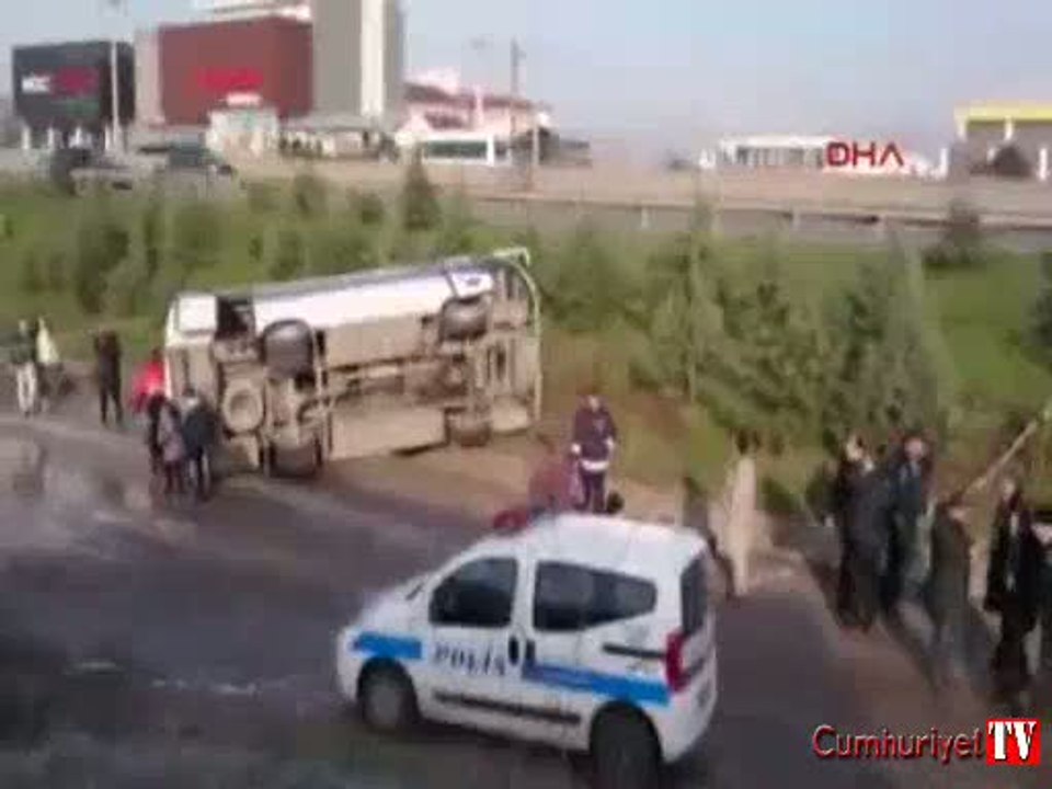 Öğrenci servisi devrildi