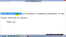 How to Check Your YouTube Channel is in Good Standing in Community guidelines or Not