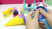Peppa Pig Ice Cream Parlor Building Toys Play Doh Rainbow Ice Cream DIY La Heladería de Pe
