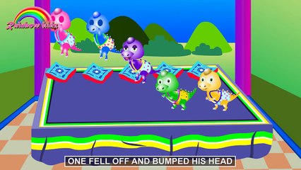 5 Little Monkeys Jumping on the Bed (Dinosaur Version) | Children Nursery Rhyme