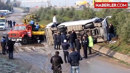 Öğrenci Servisi Devrildi