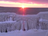 11: Waves form ice sculptures form on Lake Erie shore in Cleveland