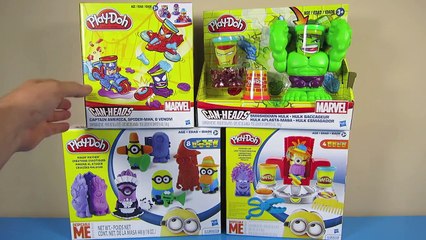 PLAY DOH CANHEADS AVENGERS SUPER HEROES CAPTAIN AMERICA SPIDERMAN CAPTURE VENOM PLAYDOUGH