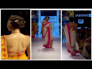 Hot Sizzling Model In Saree @ Lakme Fashion Week 2015