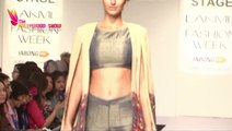 Hot Model Strikes Poses On Ramp At Lakme Fashion Week