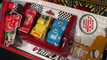 Pixar Cars Riplash Racer Re Match with Lightning McQueen, Funny Car Mater, and Francesco B