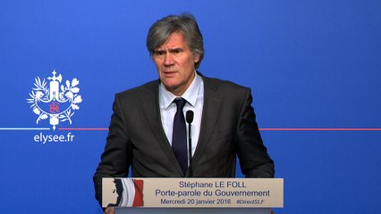 Point de presse de Stéphane Le Foll, le 20 janvier 2016