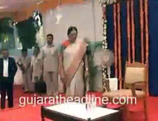 Anandiben Patel invites  journalists & Ministers at her Residence Gandhinagar