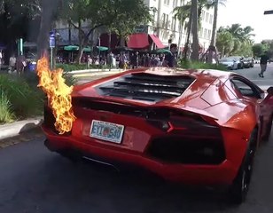 Le voiturier met le feu à une Lamborghini Aventador à 880 000$ sur Miami Beach