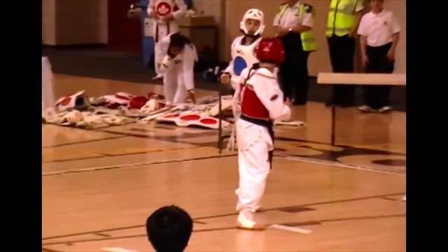 Incredible Taekwondo knock out with one spinning roundhouse kick!!