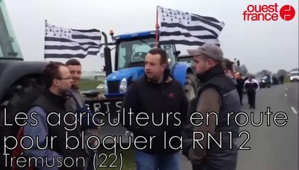 Trémuson : les agriculteurs en route pour bloquer la RN12
