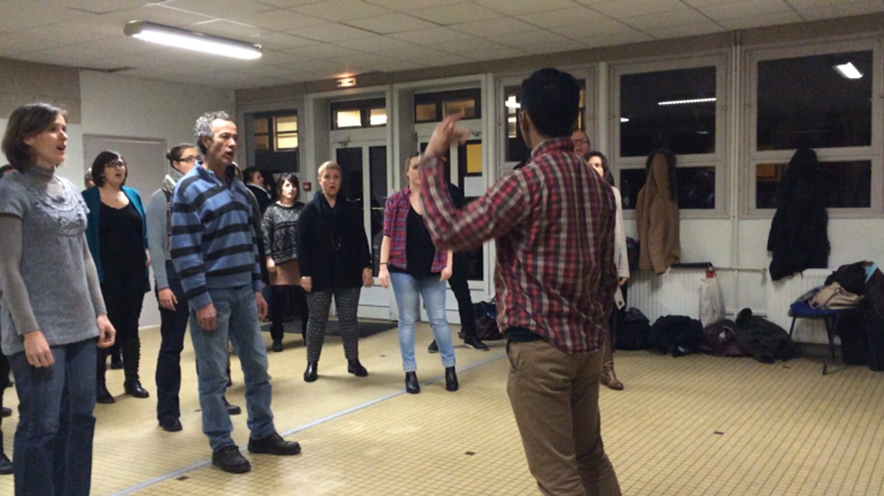 Répétition avant le concert de "Gospel Rhapsody" samedi 23 janvier à Nantes