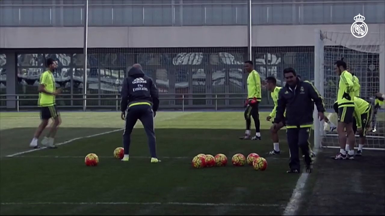 Great shots on Real Madrid shooting practice! #CR7 #Benzema