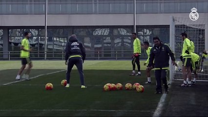 Great shots on Real Madrid shooting practice! #CR7 #Benzema