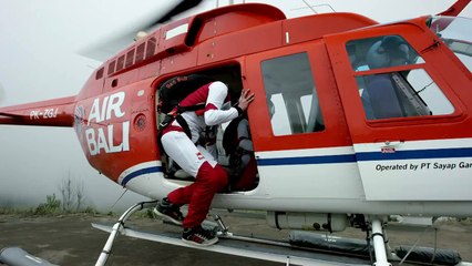 [E-0]ic Flight Over an Active Volcano in Indonesia