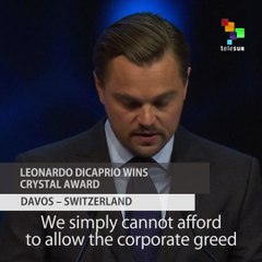 Leonardo DiCaprio Criticizes Corporate Greed at World Economic Forum