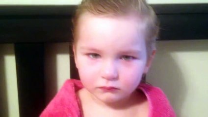 Three year old Ansleigh explains why she cut her hair