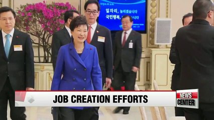President Park hears policy briefing on youth job creation, improving quality of life