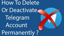 How To Delete or Deactivate Telegram Account Permanently  On Android-2016 ?