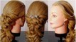 Wedding prom hairstyles for long hair. Romantic bridal hair tutorial
