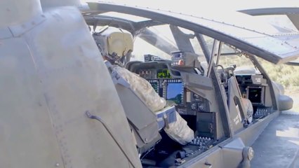 US Army - AH-64D Apache Attack Helicopter Rare View Of Display Panels