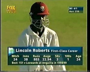 LINCOLN ROBERTS - UNLUCKIEST WEST INDIES BATSMAN OF ALL TIME.Rare cricket video