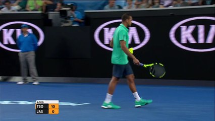 Tsonga comes to aid of injured ballgirl _ Australian Open 2016
