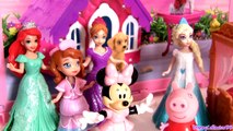 Minnie Mouse SLEEPOVER Slumber Party with Princess Anna & Elsa Disney Frozen El Reino del
